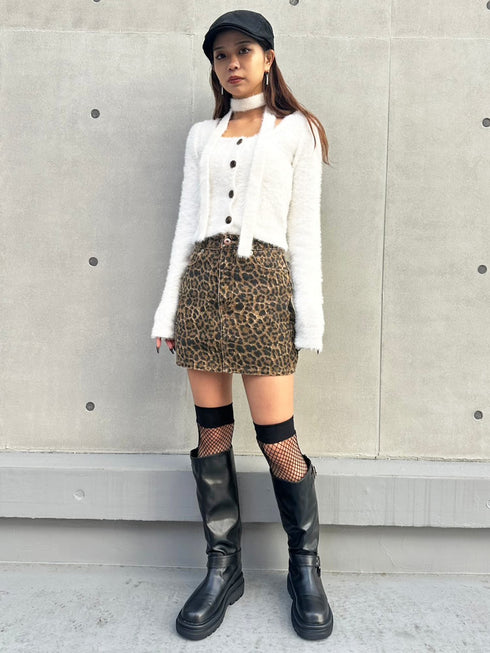 レオパード柄ミニスカート